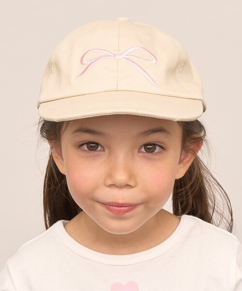 Lycee mine（リセマイン）の「リボン刺しゅうキャップ（キャップ・キッズ・サックスブルー/ライトベージュ/ラベンダー/ライトピンク・F）」の15枚目の写真