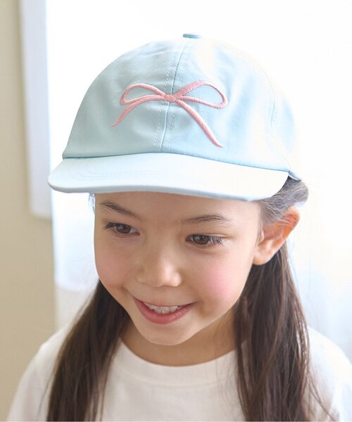 Lycee mine（リセマイン）の「リボン刺しゅうキャップ（キャップ・キッズ・サックスブルー/ライトベージュ/ラベンダー/ライトピンク・F）」の18枚目の写真