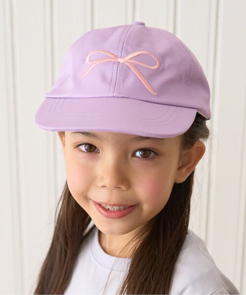 Lycee mine（リセマイン）の「リボン刺しゅうキャップ（キャップ・キッズ・サックスブルー/ライトベージュ/ラベンダー/ライトピンク・F）」の19枚目の写真