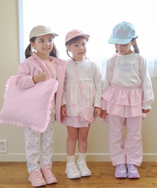 Lycee mine（リセマイン）の「リボン刺しゅうキャップ（キャップ・キッズ・サックスブルー/ライトベージュ/ラベンダー/ライトピンク・F）」の20枚目の写真