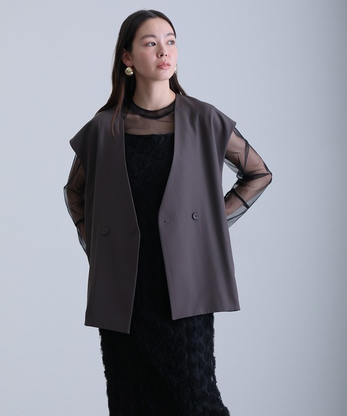 ローズ レース セパレートペンシルドレス ロング&袖あり フォーマル