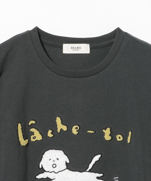 BEAMS HEART(ビームスハート)の「アニマル サガラ刺繍 Tシャツ(Tシャツ/カットソー・レディース・ホワイト系その他5/チャコールグレー/オフホワイト・FREE)」の19枚目の写真
