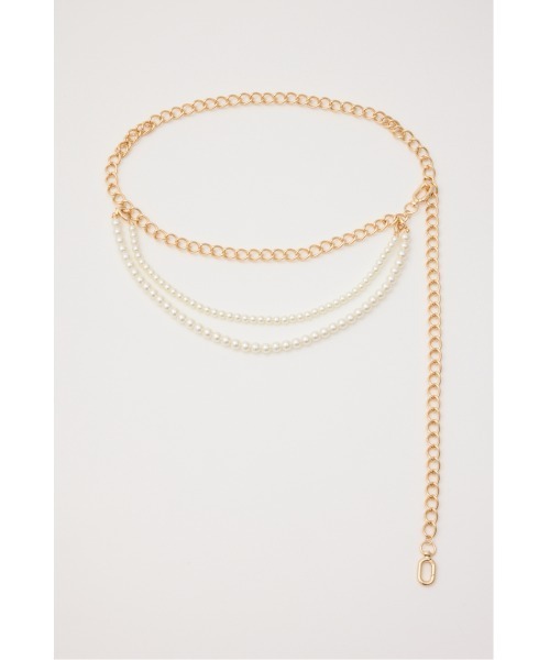 rienda（リエンダ）の「フェイクパールSETチェーンベルト（ベルト・レディース・シルバー/ゴールド・FREE）」の3枚目の写真