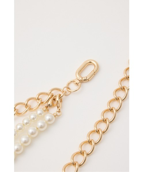 rienda（リエンダ）の「フェイクパールSETチェーンベルト（ベルト・レディース・シルバー/ゴールド・FREE）」の5枚目の写真