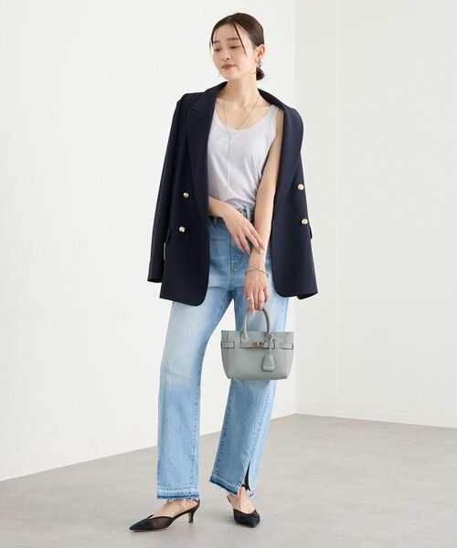 RIVE DROITE（リヴドロワ）の「【フェミニンなムードを演出】チュールリブタンクトップ（キャミソール・レディース・ピンク/オフホワイト/ブラック/サックスブルー・FREE）」の13枚目の写真