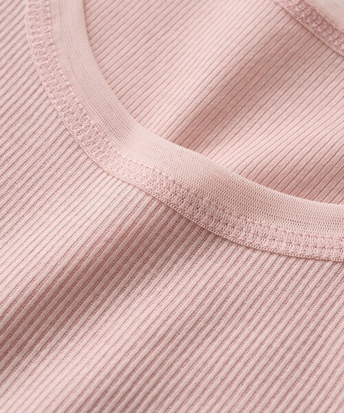 RIVE DROITE（リヴドロワ）の「【フェミニンなムードを演出】チュールリブタンクトップ（キャミソール・レディース・オフホワイト/サックスブルー/ブラック/ピンク・FREE）」の5枚目の写真