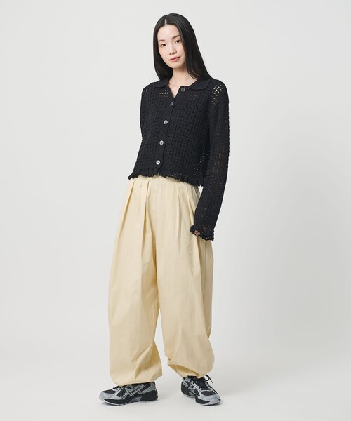 BEAUTY&YOUTH UNITED ARROWS(ビューティーアンドユースユナイテッドアローズ)の「コットンナイロン バルーンパンツ ウォッシャブル(その他パンツ・レディース・ダークグレー/オリーブ/クリーム/ライトブルー/ブラック・XS/S/M)」の4枚目の写真