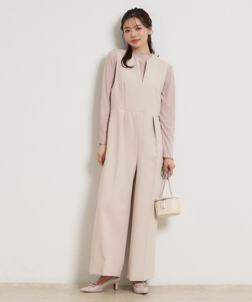 couture brooch（クチュールブローチ）の「TRダブルクロスオールインワン（サロペット/オーバーオール・レディース・ネイビー/ナチュラル・40/38）」の5枚目の写真