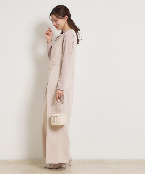 couture brooch（クチュールブローチ）の「TRダブルクロスオールインワン（サロペット/オーバーオール・レディース・ネイビー/ナチュラル・40/38）」の6枚目の写真