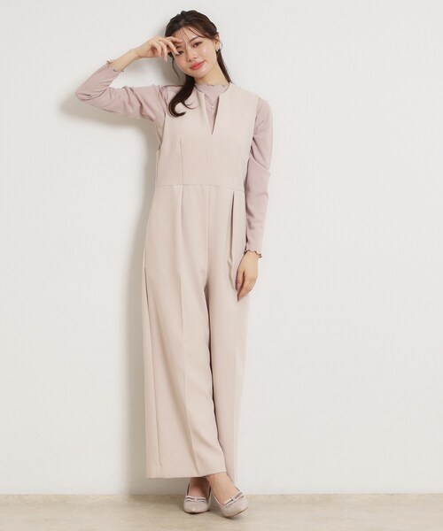 couture brooch（クチュールブローチ）の「TRダブルクロスオールインワン（サロペット/オーバーオール・レディース・ネイビー/ナチュラル・40/38）」の8枚目の写真