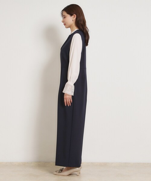 couture brooch（クチュールブローチ）の「TRダブルクロスオールインワン（サロペット/オーバーオール・レディース・ネイビー/ナチュラル・40/38）」の18枚目の写真