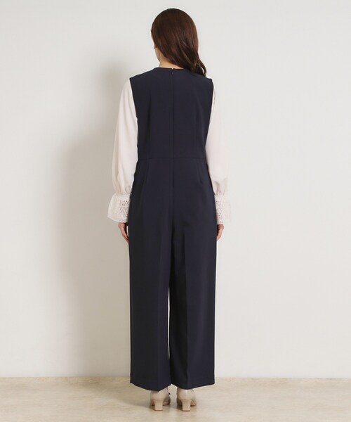 couture brooch（クチュールブローチ）の「TRダブルクロスオールインワン（サロペット/オーバーオール・レディース・ネイビー/ナチュラル・40/38）」の19枚目の写真