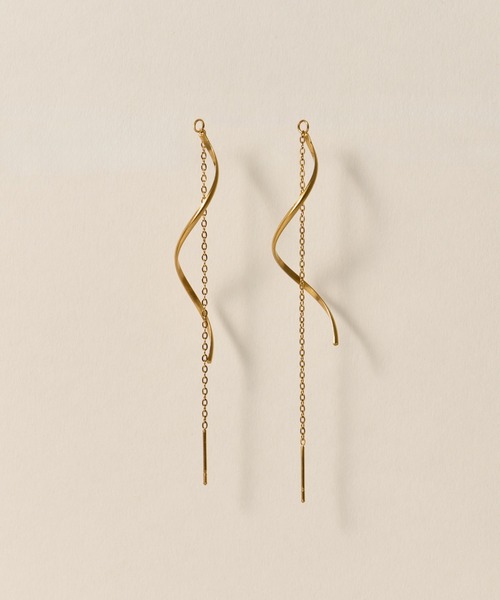 novice（ノーヴィス）の「【novice】Sway Threader Pierce［Stainless］（ピアス（両耳用）・レディース・シルバー/ゴールド・FREE）」の3枚目の写真