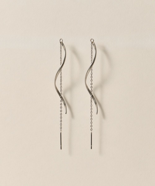 novice（ノーヴィス）の「【novice】Sway Threader Pierce［Stainless］（ピアス（両耳用）・レディース・シルバー/ゴールド・FREE）」の10枚目の写真
