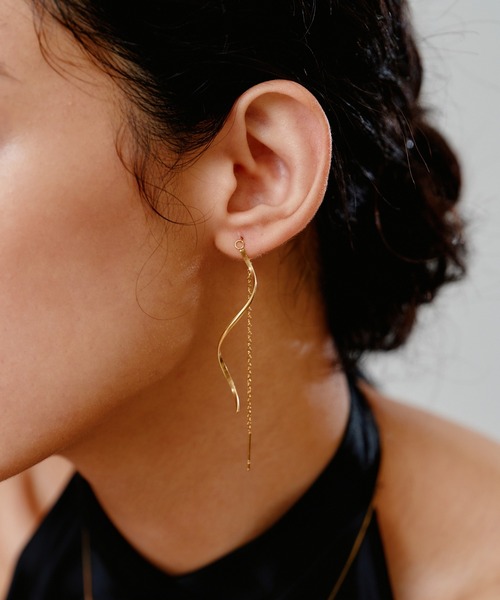 novice（ノーヴィス）の「【novice】Sway Threader Pierce［Stainless］（ピアス（両耳用）・レディース・シルバー/ゴールド・FREE）」の11枚目の写真