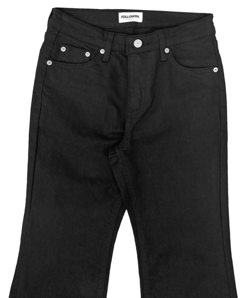 FOLLOWIN（フォロウィン）の「スタッズポイント フレアパンツ（デニムパンツ・レディース・ブラック・SMALL/MEDIUM/LARGE）」の13枚目の写真
