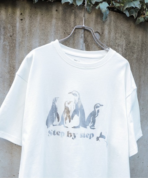 NOMBRE IMPAIR(ノンブルアンペール)の「ペンギン箔プリント 半袖TEE(Tシャツ/カットソー・レディース・ホワイト/チャコールグレー・FREE)」の13枚目の写真