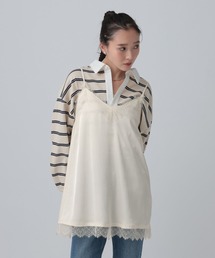 LEPSIM | サテンレースキャミチュニック　639092(キャミソール)