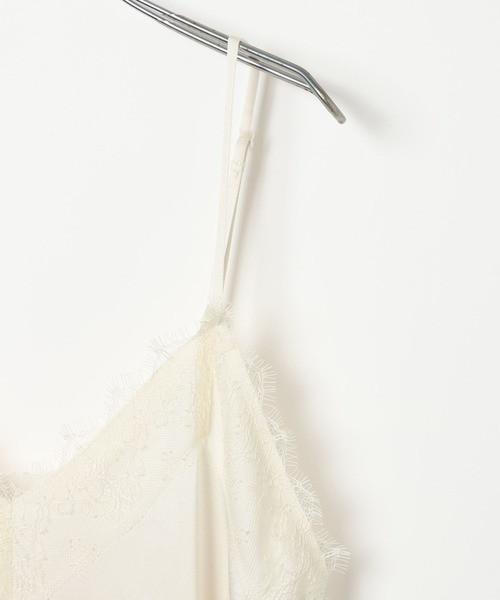 LEPSIM(レプシィム)の「サテンレースキャミチュニック 639092(キャミソール・レディース・ブラック/ホワイト・FREE)」の5枚目の写真