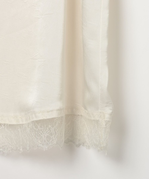 LEPSIM(レプシィム)の「サテンレースキャミチュニック 639092(キャミソール・レディース・ブラック/ホワイト・FREE)」の6枚目の写真