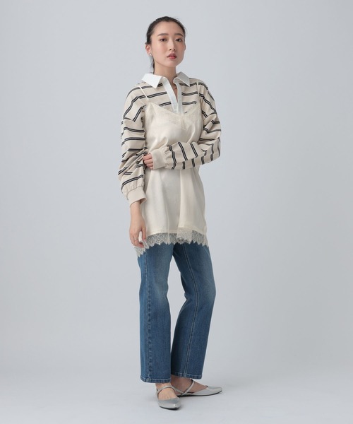 LEPSIM(レプシィム)の「サテンレースキャミチュニック 639092(キャミソール・レディース・ブラック/ホワイト・FREE)」の11枚目の写真