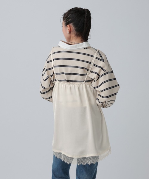 LEPSIM(レプシィム)の「サテンレースキャミチュニック 639092(キャミソール・レディース・ブラック/ホワイト・FREE)」の15枚目の写真