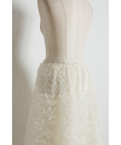 tocco closet(トッコ クローゼット)の「【ZOZO限定】ボリュームチュールフリルスカート(スカート・レディース・ブラック/アイボリー/グレー・M)」の17枚目の写真