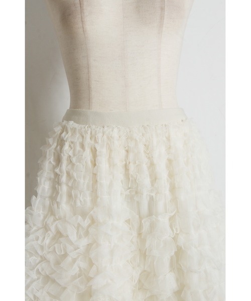 tocco closet(トッコ クローゼット)の「【ZOZO限定】ボリュームチュールフリルスカート(スカート・レディース・ブラック/アイボリー/グレー・M)」の9枚目の写真