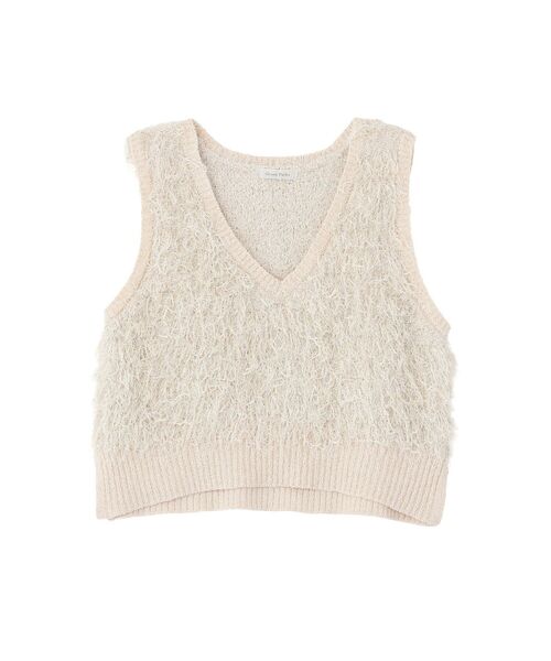 Green　Parks（グリーンパークス）の「ラメ入り毛足ニットベスト（ベスト・レディース・ホワイト系その他2/グレー・FREE）」の22枚目の写真