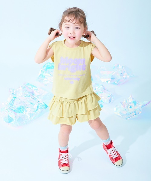 devirock(デビロック)の「【ひやシャリ】接触冷感 ロゴタンクトップ+スカパン セットアップ(セットアップ・キッズ・イエロー系/ブルー系/ホワイト系/ブラック系・120cm/130cm/110cm/100cm/160cm/150cm/140cm)」の13枚目の写真