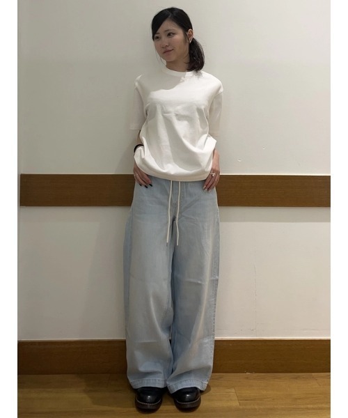 GAP(ギャップ)の「ミッドライズ ウルトラソフト イージーウエスト バギーデニム(デニムパンツ・レディース・ライトインディゴブルー・S/XS/M/L/XXS)」の8枚目の写真