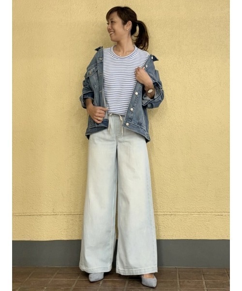 GAP(ギャップ)の「ミッドライズ ウルトラソフト イージーウエスト バギーデニム(デニムパンツ・レディース・ライトインディゴブルー・S/XS/M/L/XXS)」の9枚目の写真
