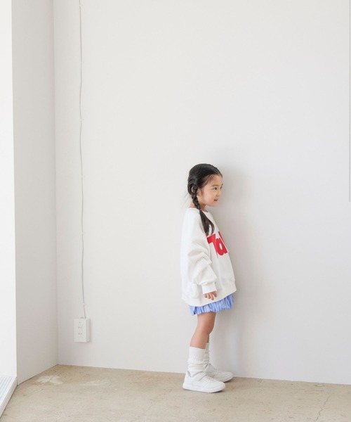 LOWRYS FARM（ローリーズファーム）の「ストライプバルーンショートパンツ　640737（その他パンツ・キッズ・ベージュ/ブルー・150cm/140cm/130cm/120cm/110cm）」の9枚目の写真