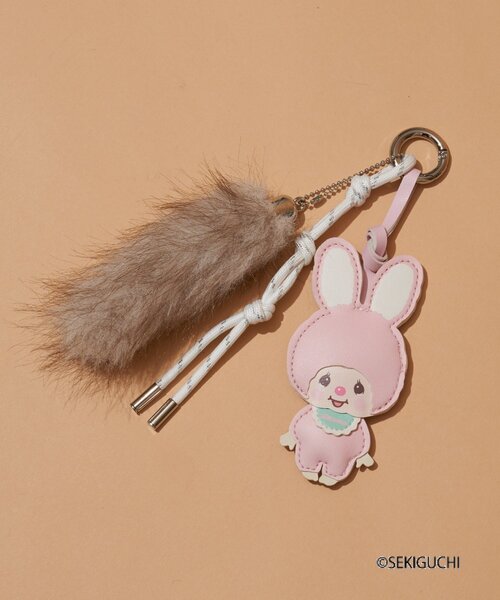CIAOPANIC TYPY（チャオパニックティピー）の「:【モンチッチ】アソート柄合皮×ファーチャーム（キーホルダー・レディース・ブラウン系その他/ブラウン/ピンク・ONE SIZE）」の8枚目の写真