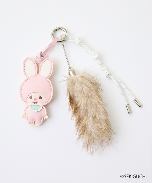 CIAOPANIC TYPY（チャオパニックティピー）の「:【モンチッチ】アソート柄合皮×ファーチャーム（キーホルダー・レディース・ブラウン系その他/ブラウン/ピンク・ONE SIZE）」の12枚目の写真