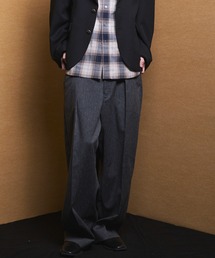 MAISON SPECIAL | 《UNISEX》LINEN MIX Two-tuck Prime-Wide Tapered Slacks/リネンミックスプライムワイドツータックテーパードスラックス【MAISON SPECIAL/メゾンスペシャル】■セットアップ対応■(スラックス)