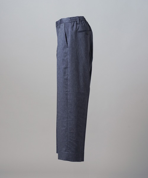 MAISON SPECIAL（メゾンスペシャル）の「《UNISEX》LINEN MIX Two-tuck Prime-Wide Tapered Slacks/リネンミックスプライムワイドツータックテーパードスラックス【MAISON SPECIAL/メゾンスペシャル】■セットアップ対応■（スラックス・メンズ・ブラック/ネイビー/アイボリー・2/1/0）」の17枚目の写真