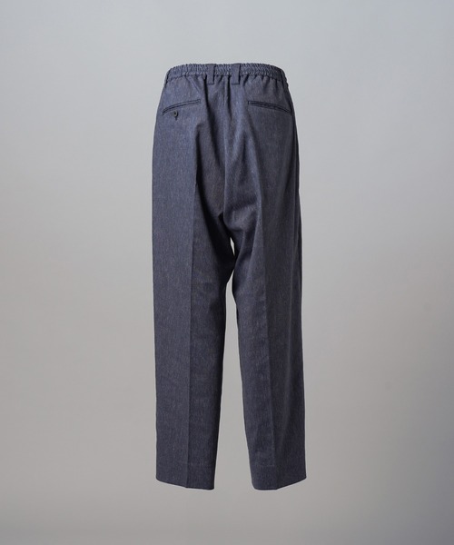 MAISON SPECIAL（メゾンスペシャル）の「《UNISEX》LINEN MIX Two-tuck Prime-Wide Tapered Slacks/リネンミックスプライムワイドツータックテーパードスラックス【MAISON SPECIAL/メゾンスペシャル】■セットアップ対応■（スラックス・メンズ・ブラック/ネイビー/アイボリー・2/1/0）」の18枚目の写真