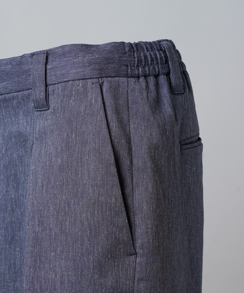 MAISON SPECIAL（メゾンスペシャル）の「《UNISEX》LINEN MIX Two-tuck Prime-Wide Tapered Slacks/リネンミックスプライムワイドツータックテーパードスラックス【MAISON SPECIAL/メゾンスペシャル】■セットアップ対応■（スラックス・メンズ・ブラック/ネイビー/アイボリー・2/1/0）」の20枚目の写真