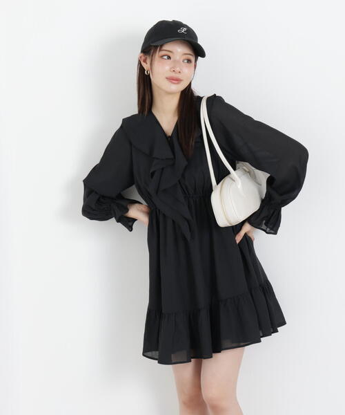 PROPORTION BODY DRESSING（プロポーションボディドレッシング）の「＜Ｅ＞ラッフルミニワンピース / 1216147303（ワンピース・レディース・ブラック/ピンク/ホワイト系その他・MEDIUM/SMALL）」の14枚目の写真