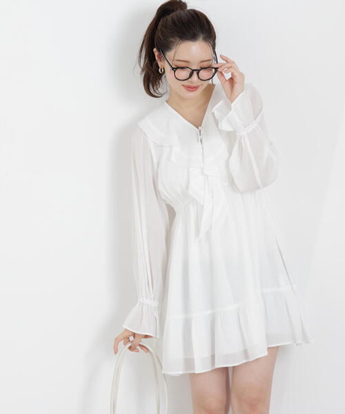 PROPORTION BODY DRESSING（プロポーションボディドレッシング）の「＜Ｅ＞ラッフルミニワンピース / 1216147303（ワンピース・レディース・ブラック/ピンク/ホワイト系その他・MEDIUM/SMALL）」の20枚目の写真