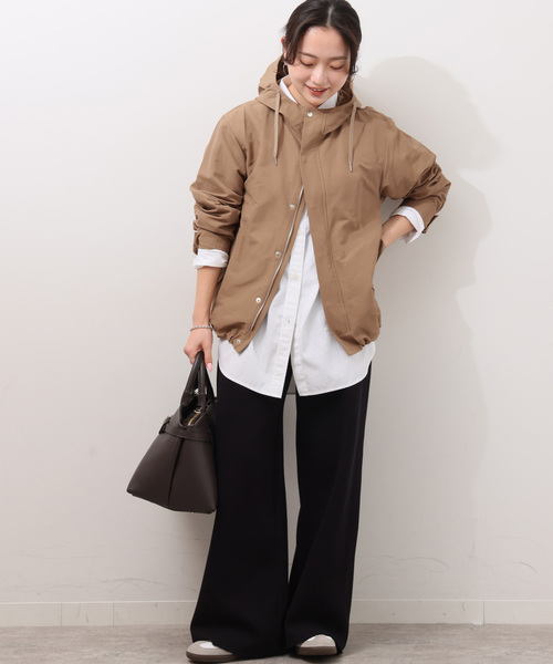 JOURNAL STANDARD relume（ジャーナルスタンダード　レリューム）の「撥水グログランマウンテンパーカー（ブルゾン・レディース・ベージュ/ネイビー/カーキ・FREE）」の4枚目の写真