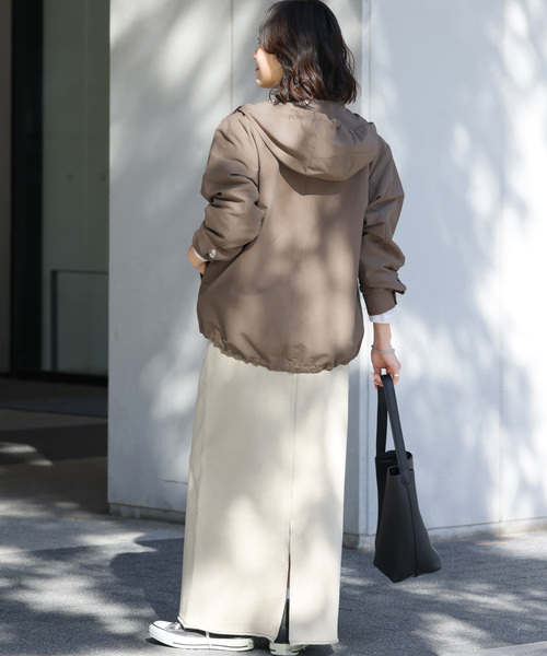 JOURNAL STANDARD relume（ジャーナルスタンダード　レリューム）の「撥水グログランマウンテンパーカー（ブルゾン・レディース・ベージュ/ネイビー/カーキ・FREE）」の17枚目の写真