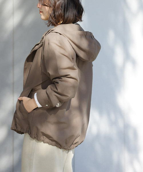 JOURNAL STANDARD relume（ジャーナルスタンダード　レリューム）の「撥水グログランマウンテンパーカー（ブルゾン・レディース・ベージュ/ネイビー/カーキ・FREE）」の20枚目の写真