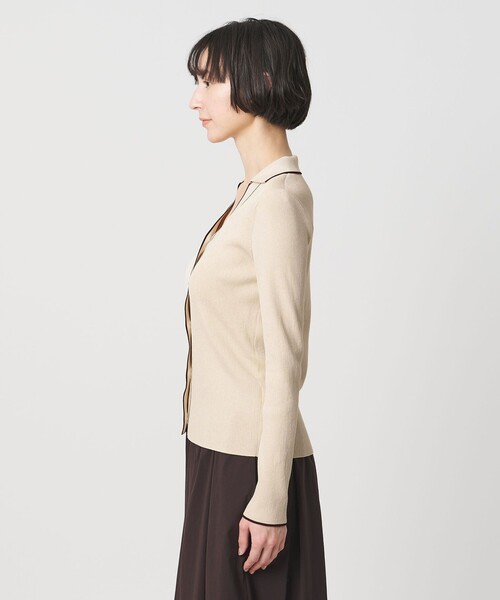 UNITED ARROWS(ユナイテッドアローズ)の「スキッパー リブカーディガン ‐ウォッシャブル‐(カーディガン/ボレロ・レディース・ベージュ/ネイビー・FREE)」の19枚目の写真
