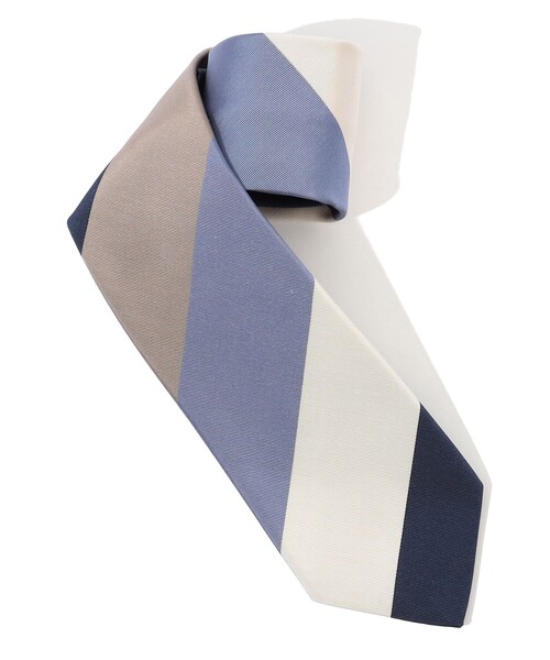 FRANCO BASSI（フランコバッシ）の「FRANCO BASSI シルクジャガード レジメンタルストライプネクタイ（ネクタイ・メンズ・ブルー系その他/ピンク系その他・FREE）」の3枚目の写真