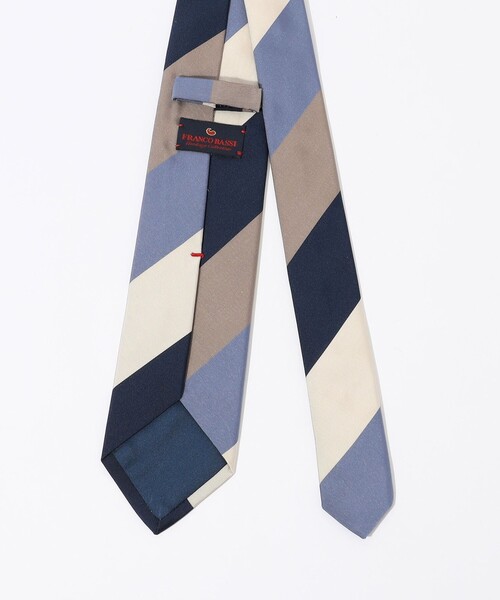 FRANCO BASSI（フランコバッシ）の「FRANCO BASSI シルクジャガード レジメンタルストライプネクタイ（ネクタイ・メンズ・ブルー系その他/ピンク系その他・FREE）」の4枚目の写真