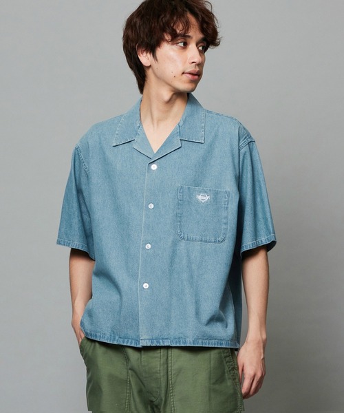 EDWIN（エドウィン）の「EDWIN エドウィン ルーズシルエット バギーシャツ デニム 半袖（シャツ/ブラウス・メンズ・ライトインディゴブルー/ホワイト/ブルー/ブラック系その他・X-LARGE/MEDIUM/LARGE）」の4枚目の写真