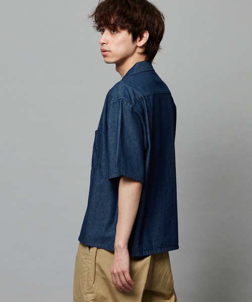 EDWIN（エドウィン）の「EDWIN エドウィン ルーズシルエット バギーシャツ デニム 半袖（シャツ/ブラウス・メンズ・ライトインディゴブルー/ホワイト/ブルー/ブラック系その他・X-LARGE/MEDIUM/LARGE）」の7枚目の写真