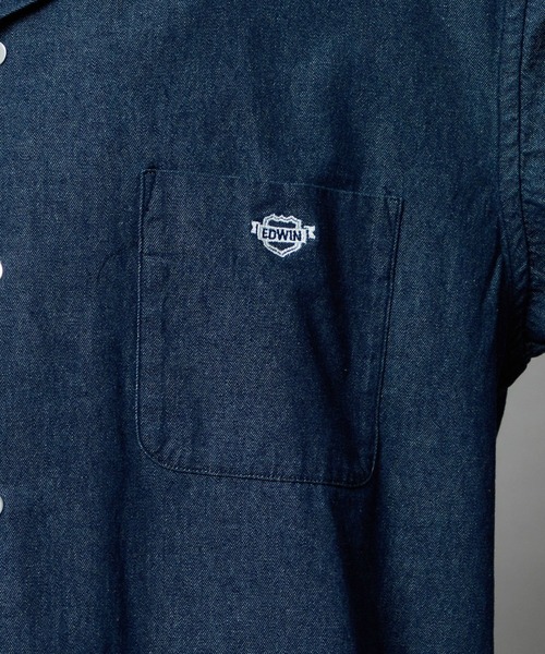 EDWIN（エドウィン）の「EDWIN エドウィン ルーズシルエット バギーシャツ デニム 半袖（シャツ/ブラウス・メンズ・ライトインディゴブルー/ホワイト/ブルー/ブラック系その他・X-LARGE/MEDIUM/LARGE）」の10枚目の写真